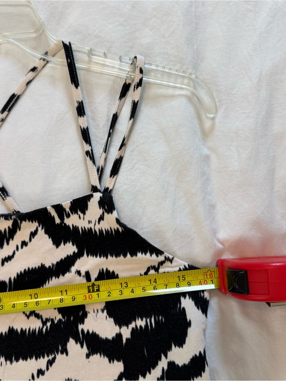 Old Navy Black and Cream Animal-Print Tank, Size M - Picture 4 of 7